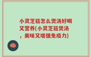 小灵芝菇怎么煲汤好喝又营养(小灵芝菇煲汤，美味又增强免疫力)