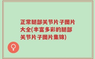 正常腿部关节片子图片大全(丰富多彩的腿部关节片子图片集锦)