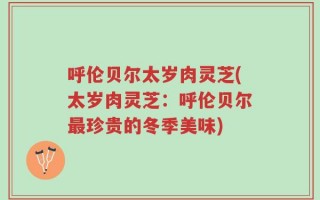 呼伦贝尔太岁肉灵芝(太岁肉灵芝：呼伦贝尔最珍贵的冬季美味)