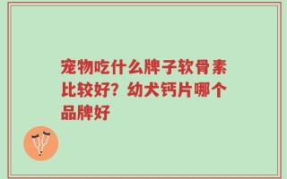 宠物吃什么牌子软骨素比较好？幼犬钙片哪个品牌好