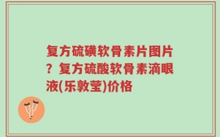 复方硫磺软骨素片图片？复方硫酸软骨素滴眼液(乐敦莹)价格
