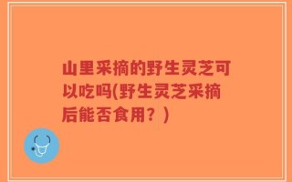 山里采摘的野生灵芝可以吃吗(野生灵芝采摘后能否食用？)