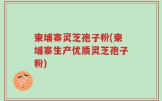 柬埔寨灵芝孢子粉(柬埔寨生产优质灵芝孢子粉)