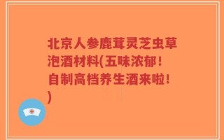 北京人参鹿茸灵芝虫草泡酒材料(五味浓郁！自制高档养生酒来啦！)