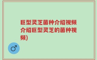 巨型灵芝菌种介绍视频介绍巨型灵芝的菌种视频)