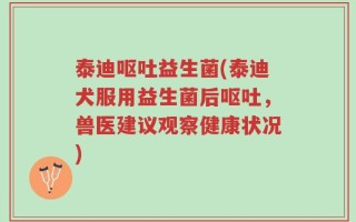 泰迪呕吐益生菌(泰迪犬服用益生菌后呕吐，兽医建议观察健康状况)