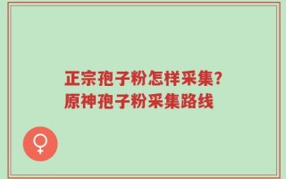 正宗孢子粉怎样采集？原神孢子粉采集路线