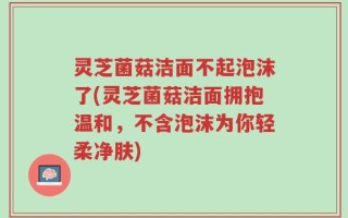 灵芝菌菇洁面不起泡沫了(灵芝菌菇洁面拥抱温和，不含泡沫为你轻柔净肤)