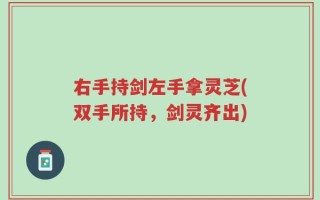 右手持剑左手拿灵芝(双手所持，剑灵齐出)