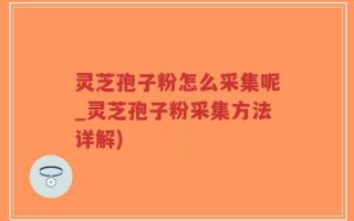 灵芝孢子粉怎么采集呢_灵芝孢子粉采集方法详解)