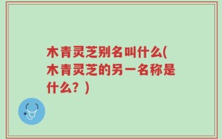 木青灵芝别名叫什么(木青灵芝的另一名称是什么？)