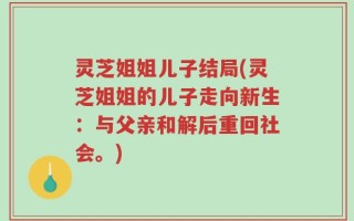 灵芝姐姐儿子结局(灵芝姐姐的儿子走向新生：与父亲和解后重回社会。)