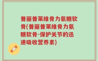 普丽普莱维骨力氨糖软骨(普丽普莱维骨力氨糖软骨-保护关节的迅速吸收营养素)