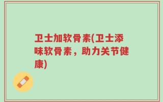 卫士加软骨素(卫士添味软骨素，助力关节健康)