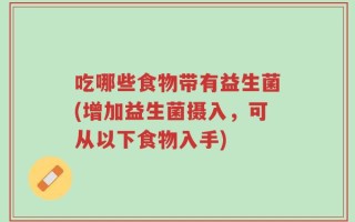 吃哪些食物带有益生菌(增加益生菌摄入，可从以下食物入手)