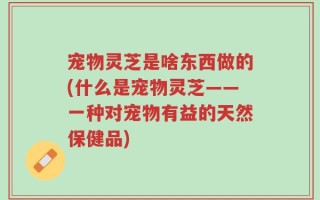 宠物灵芝是啥东西做的(什么是宠物灵芝——一种对宠物有益的天然保健品)