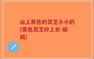山上黑色的灵芝小小的(黑色灵芝岭上长-新闻)