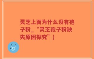 灵芝上面为什么没有孢子粉_“灵芝孢子粉缺失原因探究”)