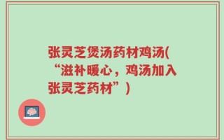 张灵芝煲汤药材鸡汤(“滋补暖心，鸡汤加入张灵芝药材”)