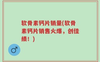 软骨素钙片销量(软骨素钙片销售火爆，创佳绩！)