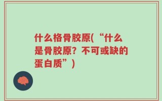 什么格骨胶原(“什么是骨胶原？不可或缺的蛋白质”)