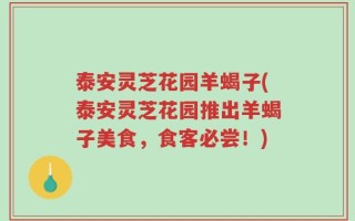 泰安灵芝花园羊蝎子(泰安灵芝花园推出羊蝎子美食，食客必尝！)