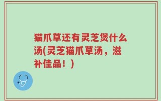 猫爪草还有灵芝煲什么汤(灵芝猫爪草汤，滋补佳品！)