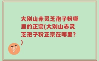 大别山赤灵芝孢子粉哪里的正宗(大别山赤灵芝孢子粉正宗在哪里？)