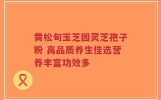 黄松甸玉芝园灵芝孢子粉 高品质养生佳选营养丰富功效多