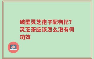 破壁灵芝孢子配枸杞？灵芝茶应该怎么泡有何功效