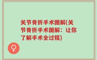 关节骨折手术图解(关节骨折手术图解：让你了解手术全过程)