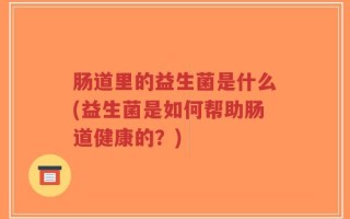 肠道里的益生菌是什么(益生菌是如何帮助肠道健康的？)