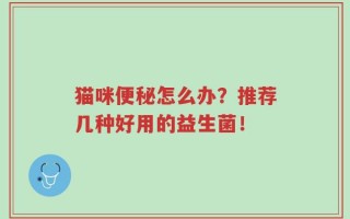 猫咪便秘怎么办？推荐几种好用的益生菌！