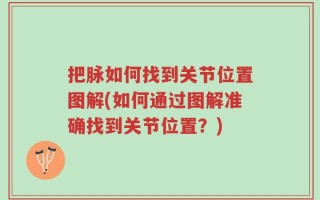 把脉如何找到关节位置图解(如何通过图解准确找到关节位置？)