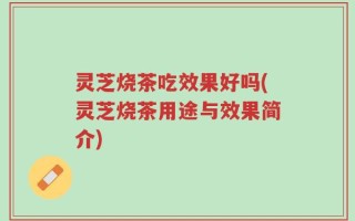灵芝烧茶吃效果好吗(灵芝烧茶用途与效果简介)