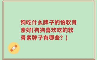狗吃什么牌子的怕软骨素好(狗狗喜欢吃的软骨素牌子有哪些？)