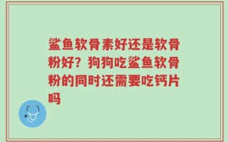 鲨鱼软骨素好还是软骨粉好？狗狗吃鲨鱼软骨粉的同时还需要吃钙片吗