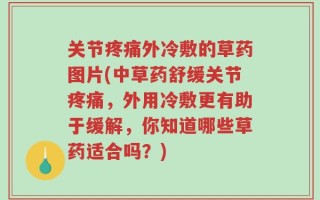 关节疼痛外冷敷的草药图片(中草药舒缓关节疼痛，外用冷敷更有助于缓解，你知道哪些草药适合吗？)