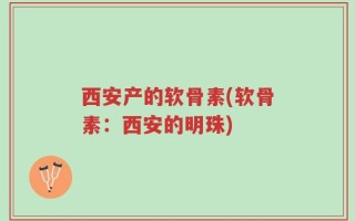 西安产的软骨素(软骨素：西安的明珠)