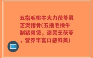 五指毛桃牛大力茯苓灵芝煲猪骨(五指毛桃牛制猪骨煲，添灵芝茯苓，营养丰富口感鲜美)