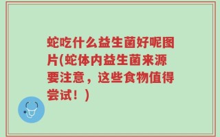 蛇吃什么益生菌好呢图片(蛇体内益生菌来源要注意，这些食物值得尝试！)