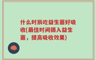 什么时辰吃益生菌好吸收(最佳时间摄入益生菌，提高吸收效果)