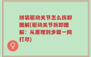 拼装驱动关节怎么拆卸图解(驱动关节拆卸图解：从原理到步骤一网打尽)