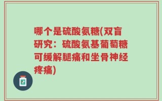 哪个是硫酸氨糖(双盲研究：硫酸氨基葡萄糖可缓解腿痛和坐骨神经疼痛)