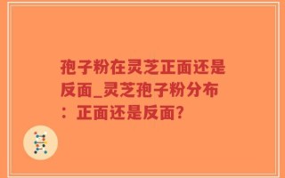孢子粉在灵芝正面还是反面_灵芝孢子粉分布：正面还是反面？
