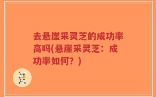 去悬崖采灵芝的成功率高吗(悬崖采灵芝：成功率如何？)