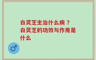 白灵芝主治什么病 ？白灵芝的功效与作用是什么