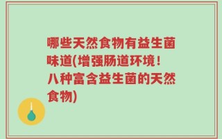 哪些天然食物有益生菌味道(增强肠道环境！八种富含益生菌的天然食物)