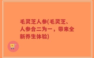 毛灵芝人参(毛灵芝、人参合二为一，带来全新养生体验)