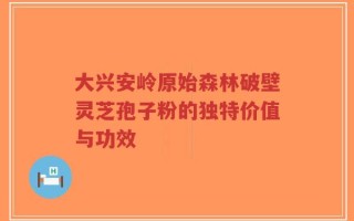 大兴安岭原始森林破壁灵芝孢子粉的独特价值与功效